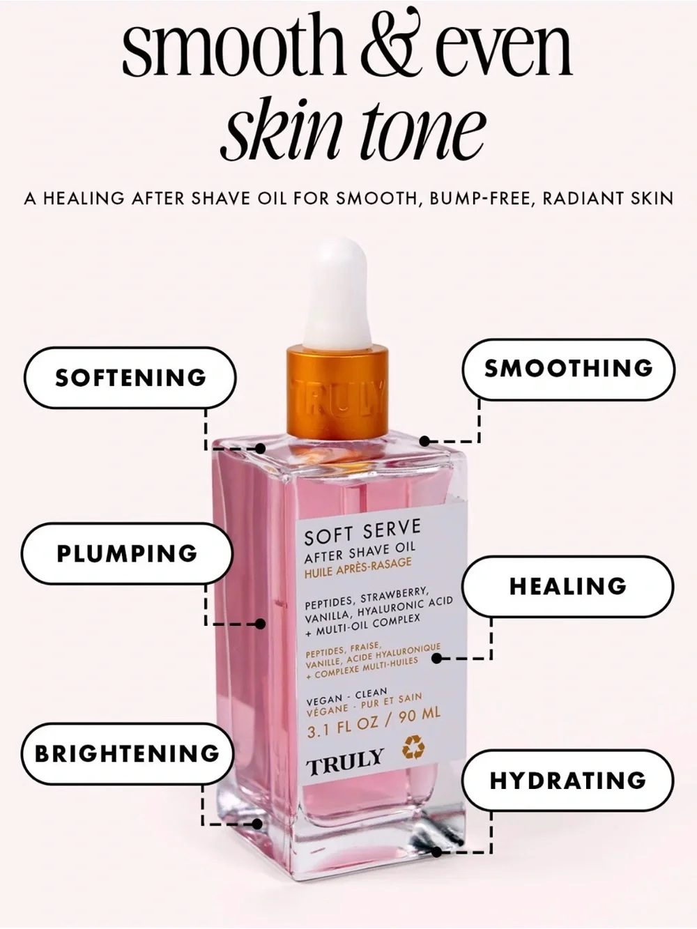 TRULY Brightening aftershave oil soft serve